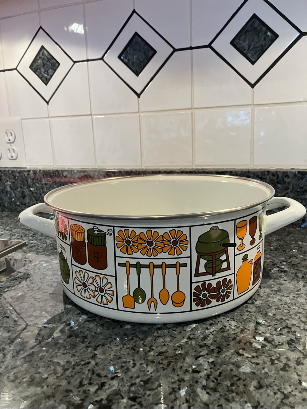 GM Retro/MCM Mod Enamel Stock Pot 3 Quarts
